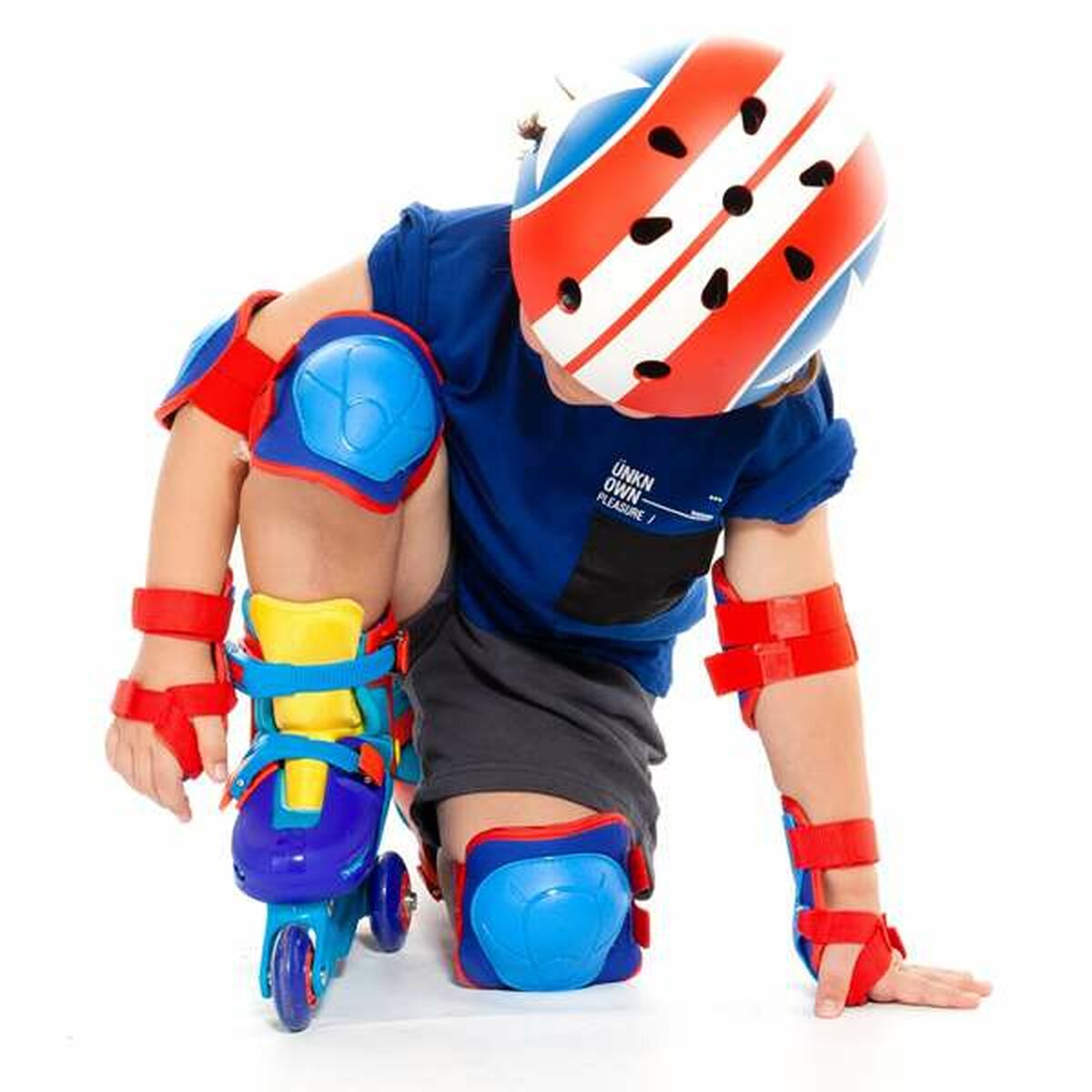 Kit Gomitiere e Ginocchiere Moltó Azzurro M 6 Pezzi
